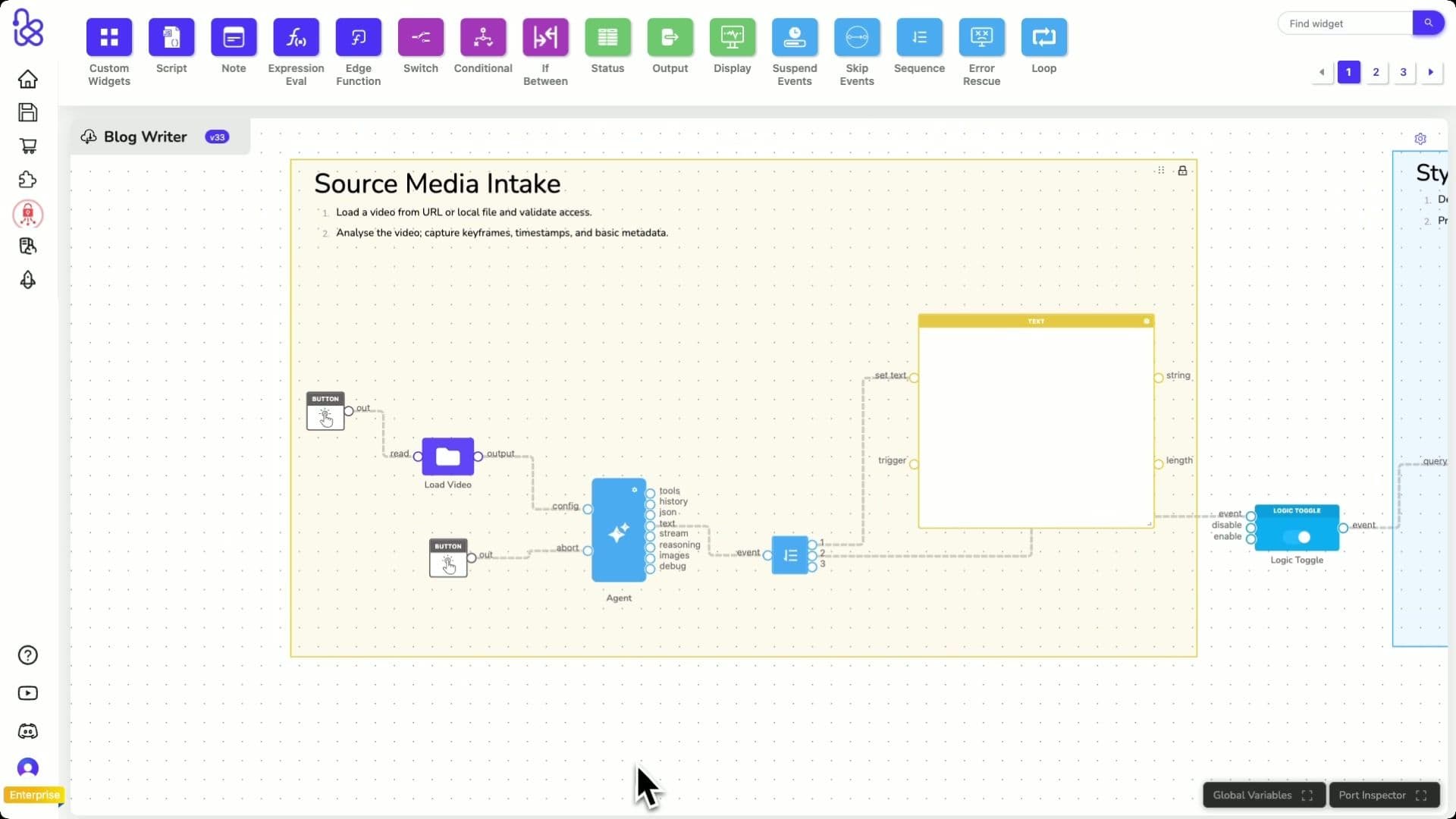 Source Media Intake block